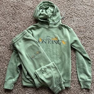 DISNEY Lion King Green Hoodie and Sweatpants